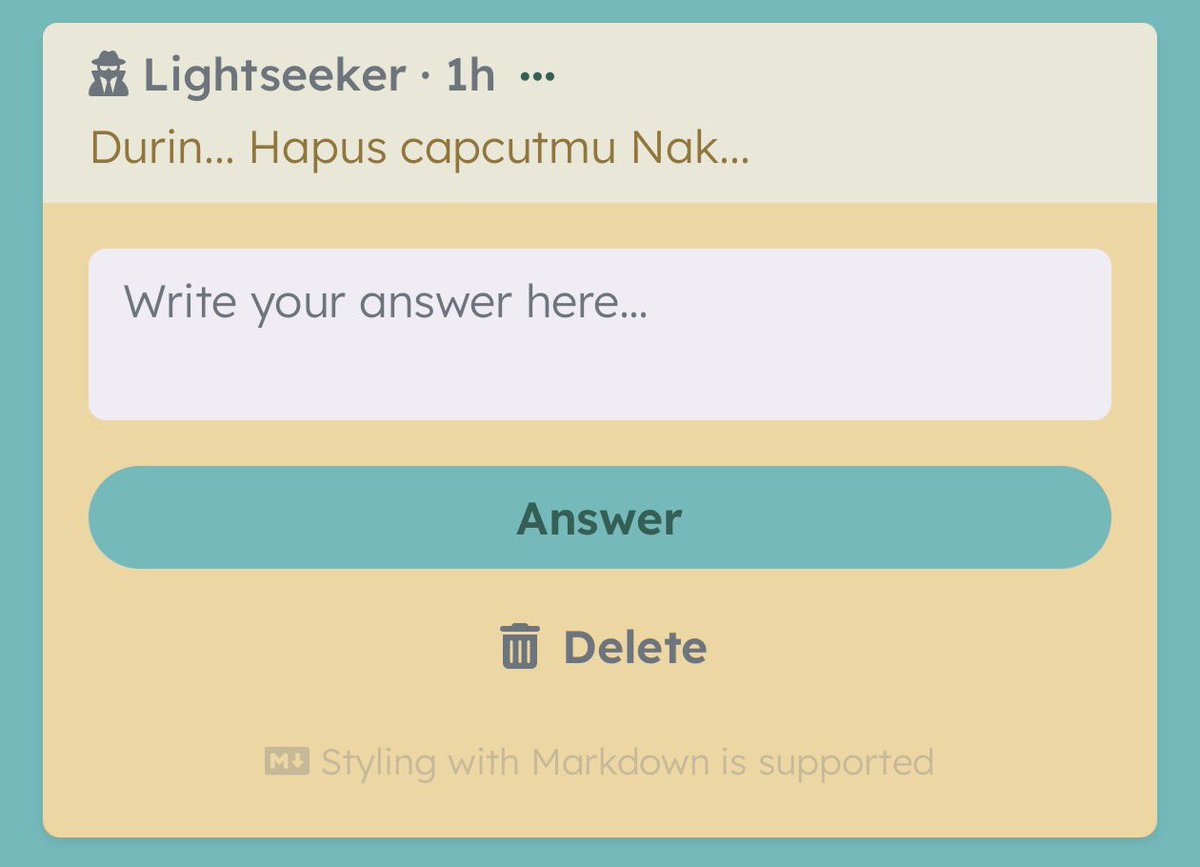 MagoPopBase's tweet photo. Ada untuk Hisoka, keren katanya jadi Hisokanya (jujur, merinding dikit /pos).

Untuk Durin (uninstallin Capcut-nya) done.

Untuk Osa-chan yang cantik dan imut terus sampai hari akhir!

Childeeeee, ini adiknya kekunci, Childeeee. Gak tau dah adik siape. Wkwkwkwkwkwk. https://t.co/fSIdlmmy6v