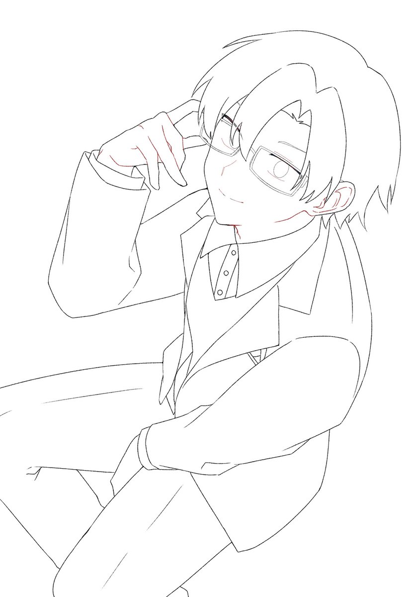 macha_67's tweet photo. せっかく描いたけどボツったからせめて線画だけでも https://t.co/KOFZ9kyf0t