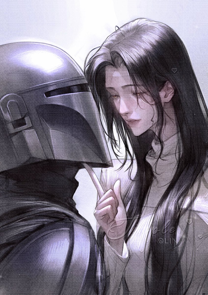 Lindsayispunk's tweet photo. Din X Lin
#Yume 
#selfinsert #DinDjarin #TheMandalorian #StarWars  #fanart https://t.co/e8Kq9PjAiT