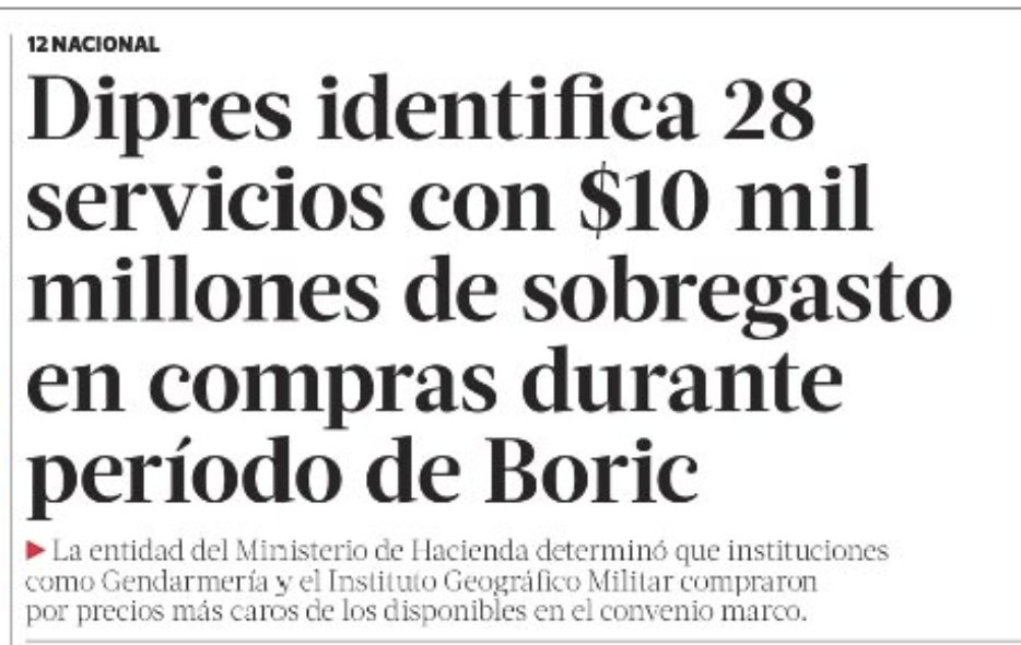 Gorderizador's tweet photo. 🔴 10 mil millones de pesos en sobregasto es mucho dinero

¿Dónde está la plata @GabrielBoric? https://t.co/zkRWBotY5w