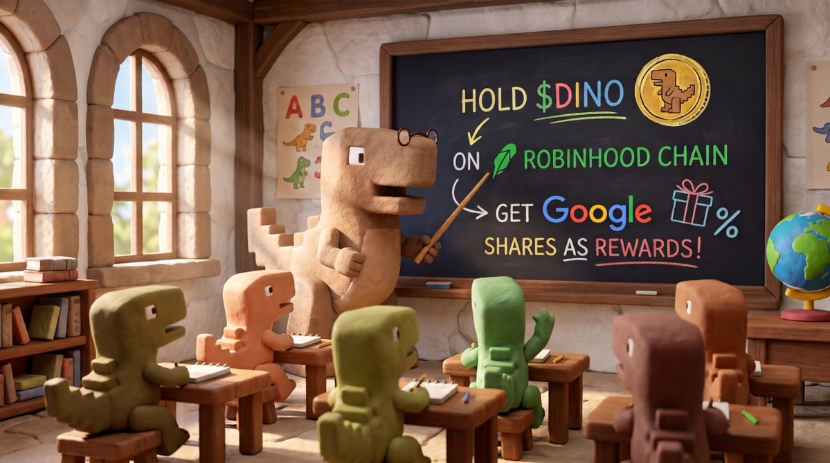 ChromeDinoRH's tweet photo. @binance Did you know holding robinhood:0x000b2164a76560323163343431db8be550f164b8 gives you those stocks? https://t.co/4w82YbUxfI