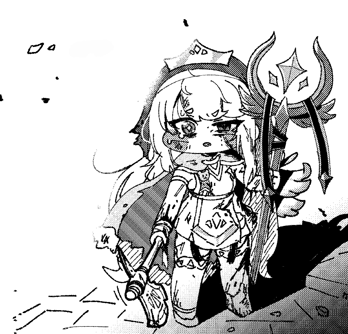 D_SoLoOse's tweet photo. エリフロ世界こういうエルフィンも居るのかなぁって妄想なんだよね（若干流血表現あり） https://t.co/Sd7UKKkrth
