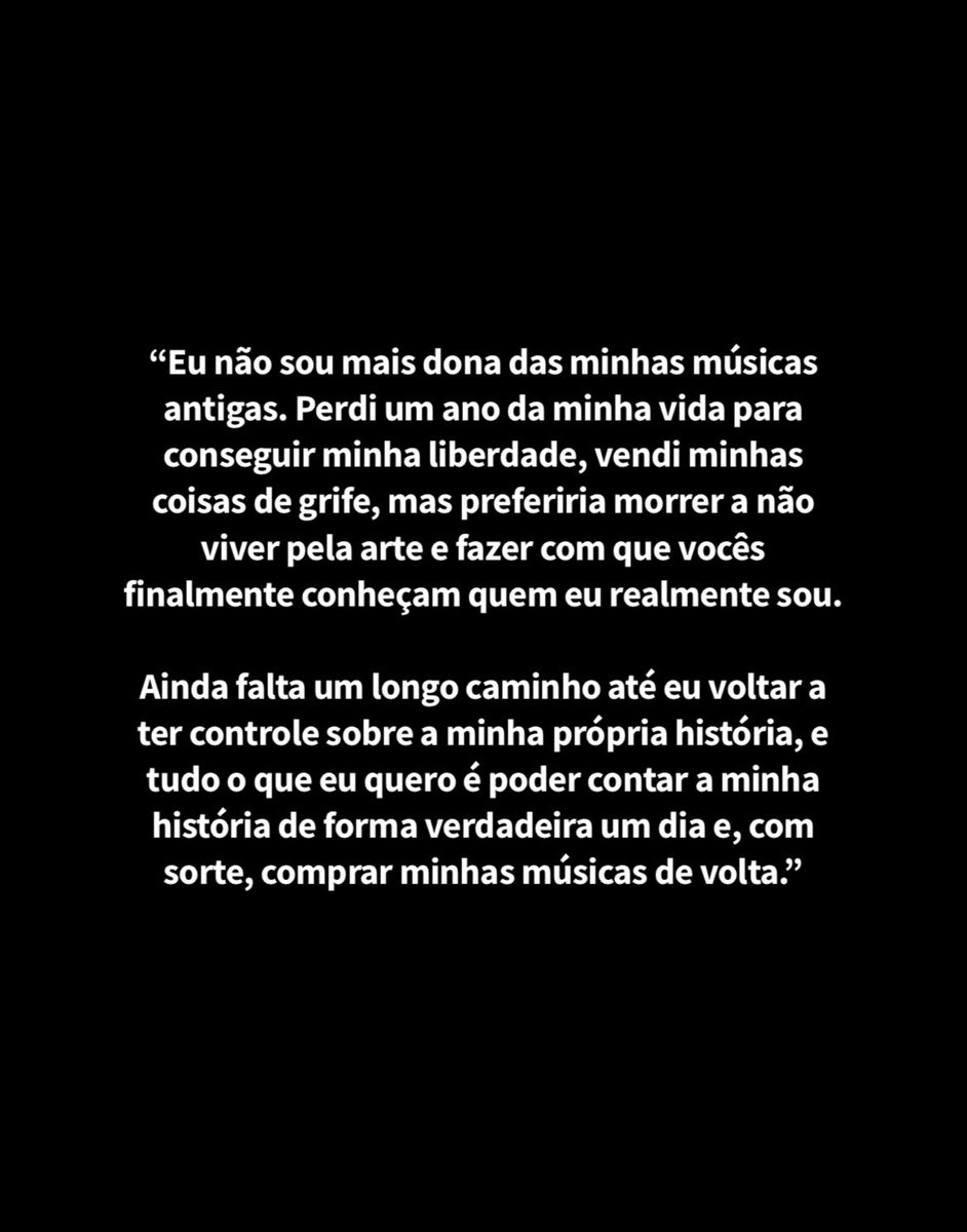 kimpetrasbrasil's tweet photo. Kim Petras revelou que não possui mais os direitos sobre suas músicas antigas.

“Eu não sou mais dona das minhas músicas antigas. Perdi um ano da minha vida para conseguir minha liberdade, vendi minhas coisas de grife, mas preferiria morrer a não viver pela arte.” https://t.co/3RM1Np1YmI
