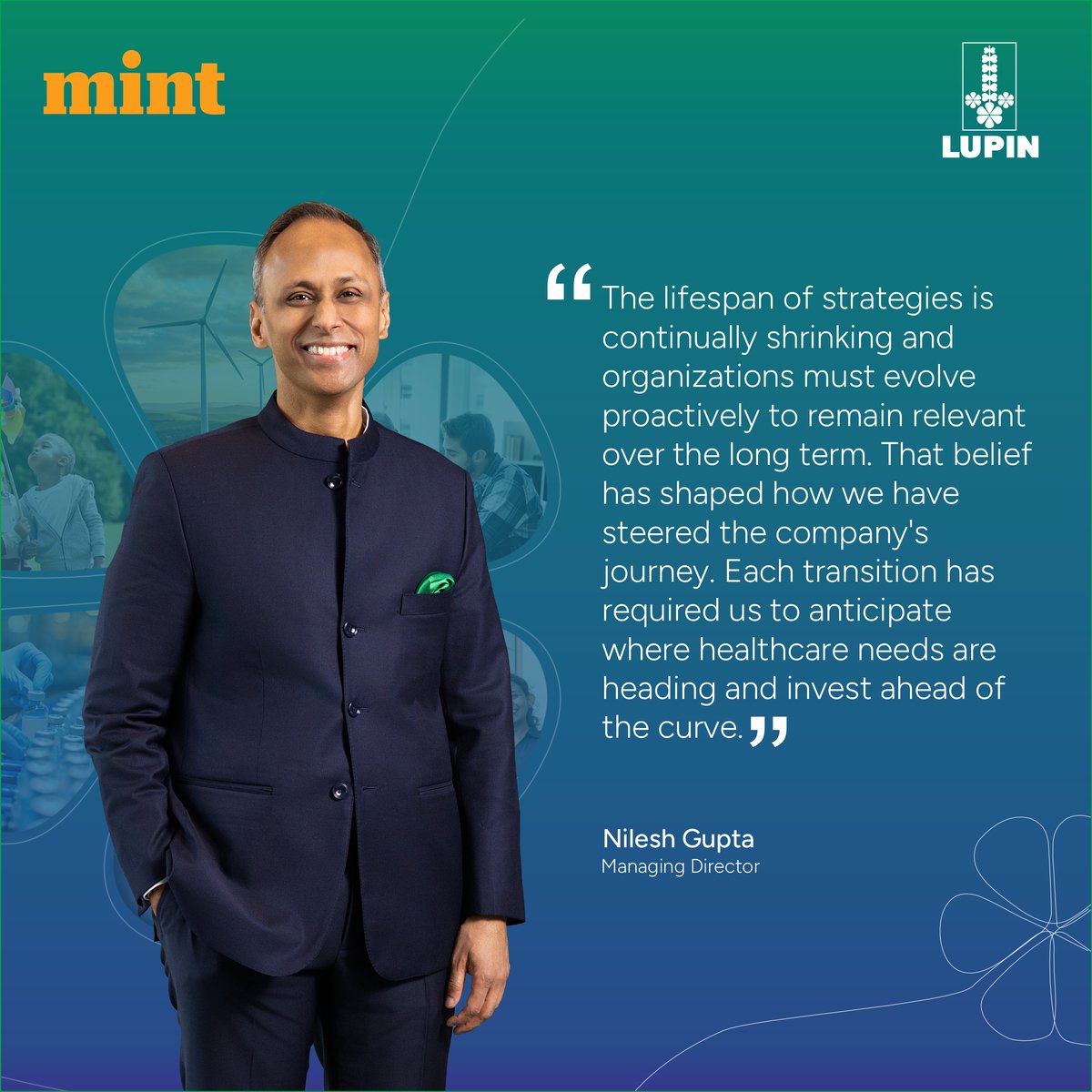 LupinGlobal's tweet photo. In an article published in Mint, Nilesh Gupta, Managing Director, Lupin, shared key insights on how the pharmaceutical landscape is changing and why businesses must stay ahead of long-term trends.

Read more: https://t.co/fe9qSw06y6

#PharmaIndustry #HealthcareTrends #PharmaLeadership #FutureOfHealthcare #Lupin