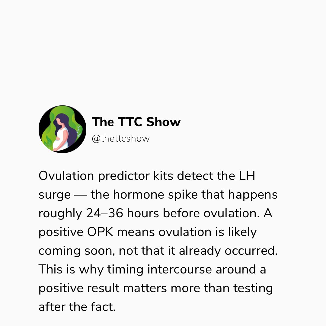 TheTTCShow's tweet photo. Ever stared at an ovulation test wondering if that second line counts? You’re not alone. OPKs detect the LH surge before ovulation, so timing around a positive matters. Confusing or faint lines are common, too. Tag someone in their OPK era!🧡

#ttc #opk https://t.co/gNLh1wUpTr