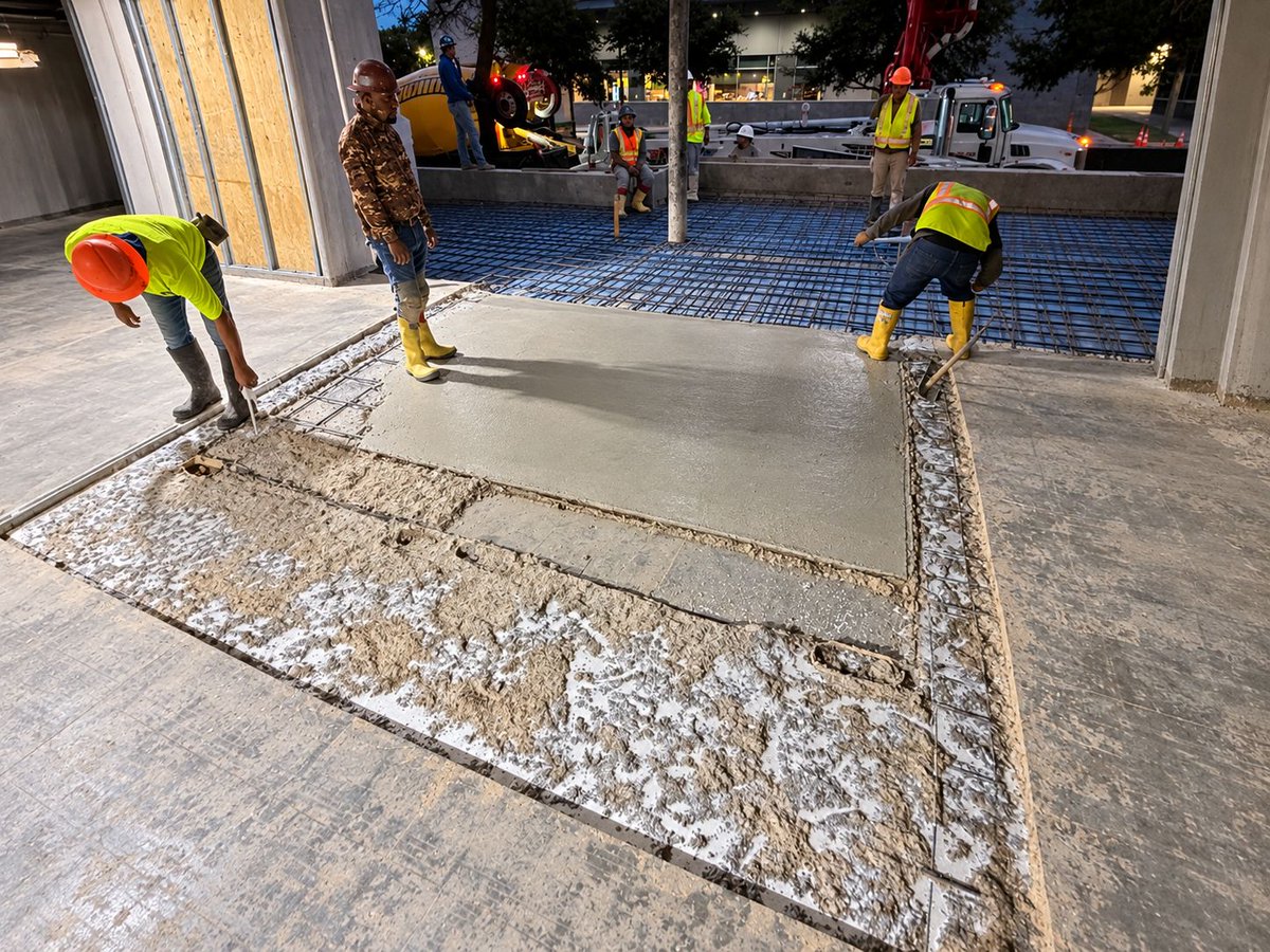 FalkenbergCon's tweet photo. Recently on site at Texas A&amp;M Dentistry! Our team has been making progress on the front entrance, including new concrete work, stair preparation, and reinforcing steel installation. Swipe through for a closer look at what’s been happening behind the scenes.

#constructionprogress https://t.co/twJKkon1so