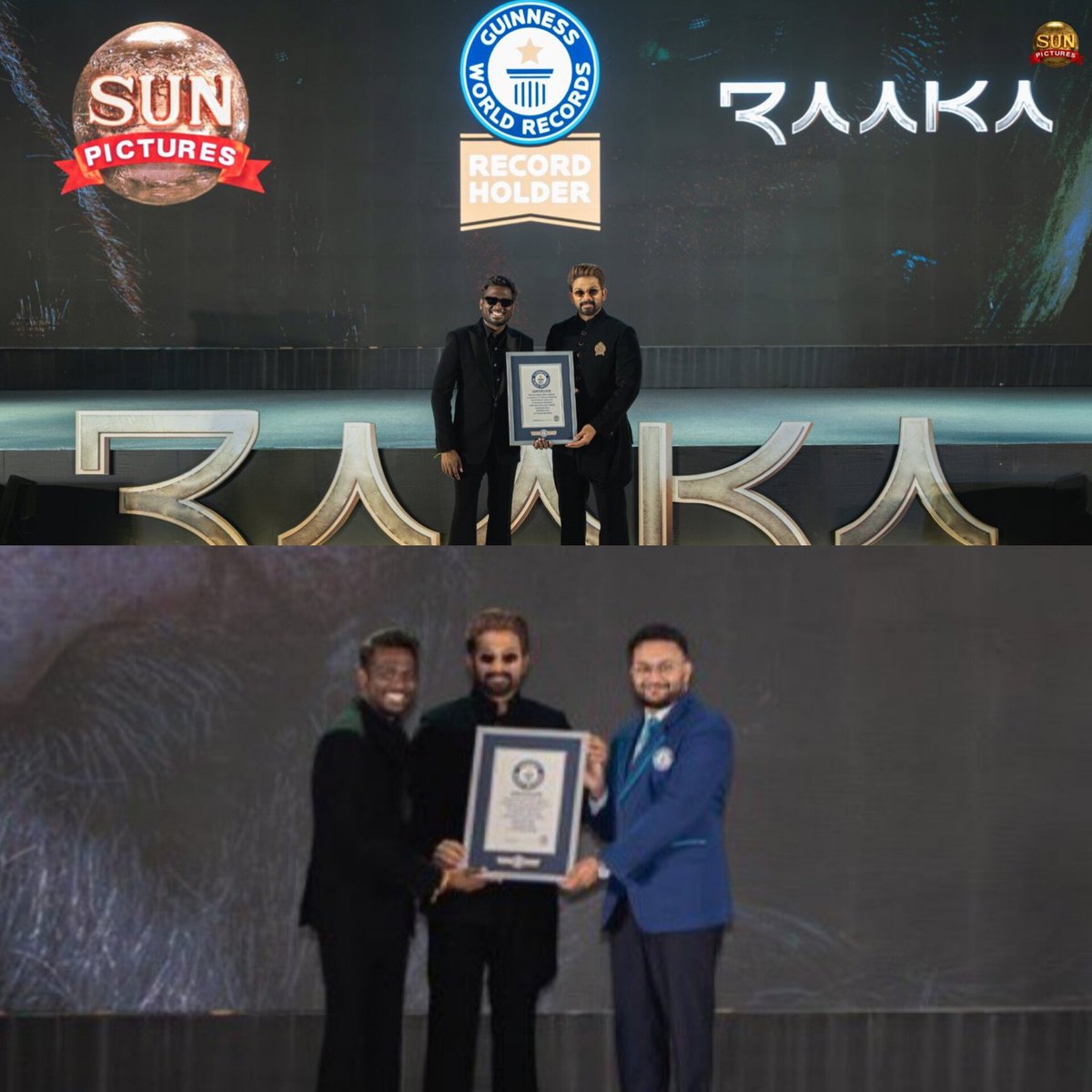 chitrambhalareI's tweet photo. #Raaka sets a Guinness World Record for the 

Most People Motion-Captured in Real-Time

37 performers captured simultaneously

#AlluArjun #Atlee https://t.co/ocGAd4EAGS