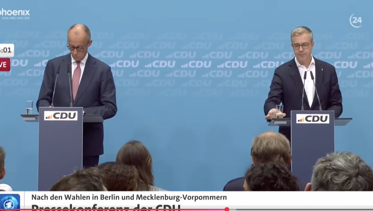 MitAktien's tweet photo. HAHAHA. Der CDU-TYP aus MV ist nicht mal da bei der Pressekonferenz 😁 er muss sich um die "Abgeordneten" in MV kümmern. Nun die müssen sich jetzt vor allem erstmal um einen neuen Job kümmern https://t.co/SnYfDbRqBH