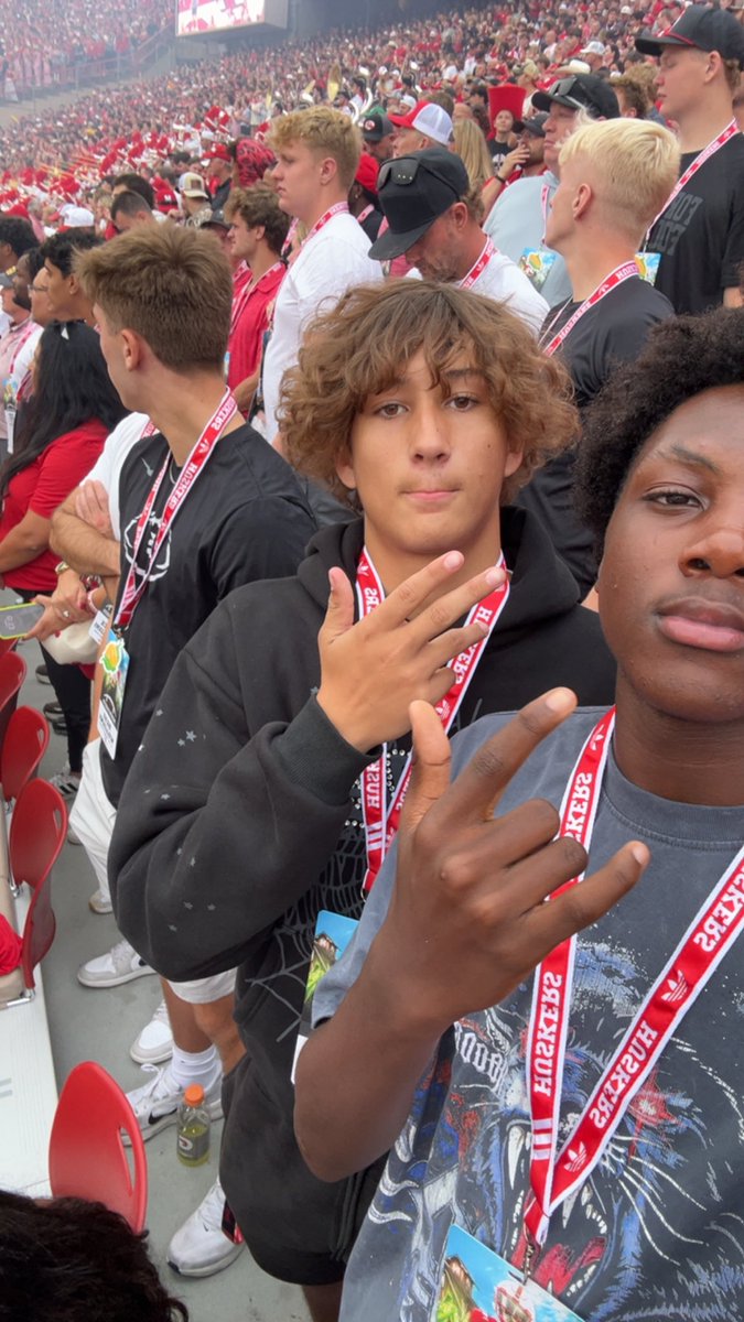MalachiABuffett's tweet photo. This game was exciting the atmosphere was electrifying..Thank you to @HuskerFootball @D_shorts6 @CoachTRich4 https://t.co/8j9JbCtqh0