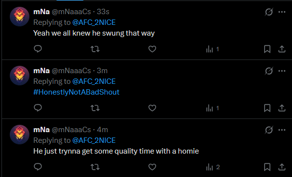AFC_2NICE's tweet photo. Switching up on Unc is crazy, leave the hatin to the professionals next time

https://t.co/WLBG1sdxrT https://t.co/rP8a2MIy1W