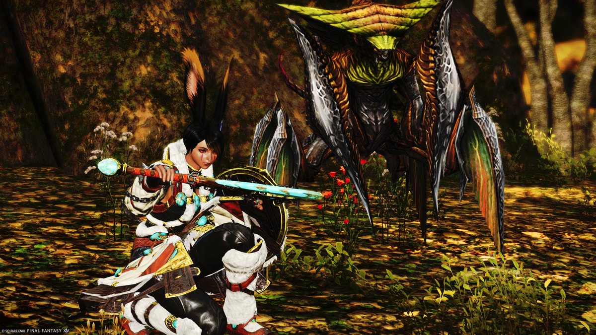someTHINGp_M's tweet photo. 魔獣使いの光る武器が欲しくて地獄のビーストランク上げ中
魔獣使いだと思っていたけど虫使いだった…
#FF14 #ヴィエラ https://t.co/ppKoYBUgGW