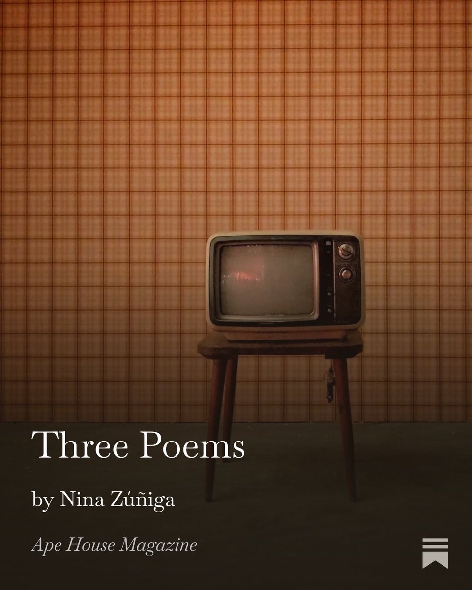 apehousemag's tweet photo. Today in the Ape House: Three Poems by Nina Zúñiga @ninatuits 

Read it on the stack https://t.co/oZLZ3uEzZi https://t.co/lWAFEVabTd