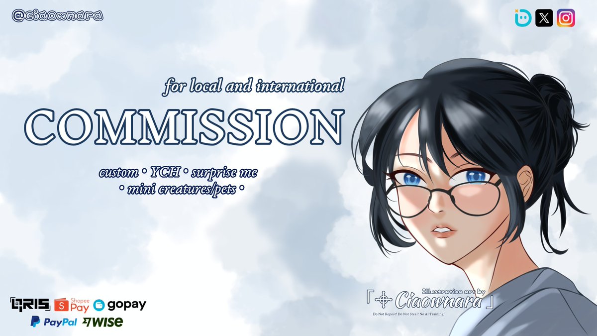 ciaownara's tweet photo. ♡ + ↻ are highly appreciated! 😍

Hello, I officially open art commission for local and international 🙌🏻

Feel free to DM if you're interested, and don't forget to mention me after DM 💙

ToS and samples in reply! ^^

#artcommission #zonauang #zonajajan #artidn #commissionopen https://t.co/pp2d8ORNGx