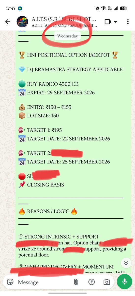 AITSSURESHOT's tweet photo. 🏆 HNI POSITIONAL WINNER # 17 🏆  

🐬 HNI SPECIAL 💸  

🚀 RADICO KHAITAN 4300 CE  

💸 ENTRY : ₹ 150  
📈 HIGH MADE : ₹ 206  

🎯 FIRST TARGET HIT ✅  

📦 LOT SIZE : 150  
💰 PROFIT BOOKED : ₹8,400 PER LOT  

#RadicoKhaitan #OptionsTrading #StockMarketIndia #OptionBuying https://t.co/EhwiLdA7TG