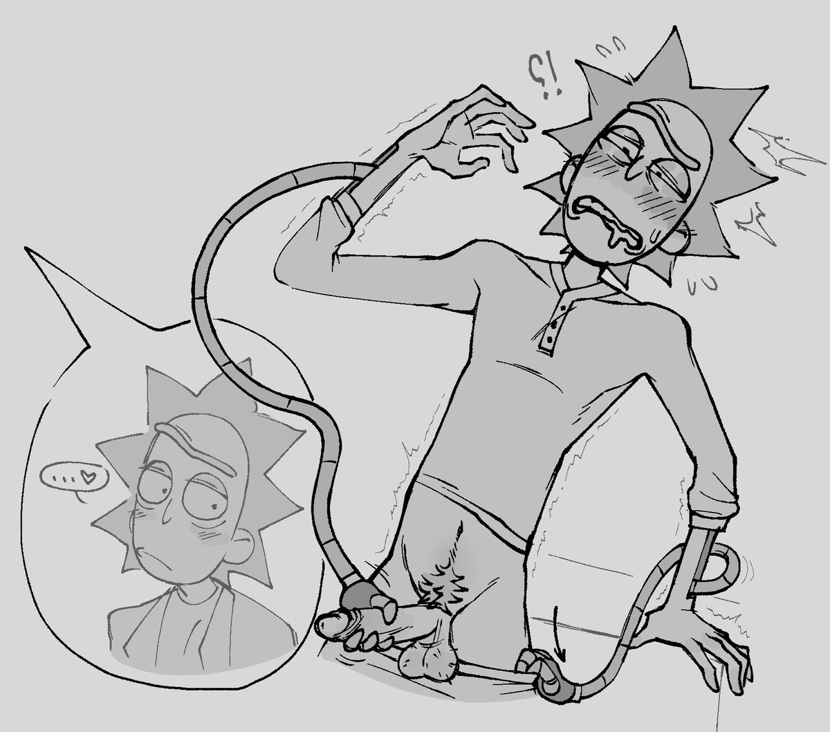 L0ser_Kaz's tweet photo. This initially wasn’t actually going to be NSFW but I SWEAR the dick drew itself.. sorta..

#prickcest #rickandmortyfanart https://t.co/kYfIwus8Ao