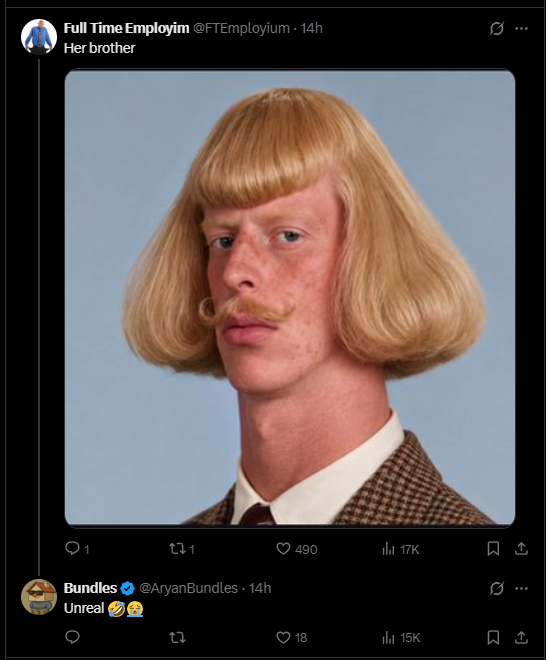 Turbodev1x's tweet photo. YO THIS IS SO GOOD

This women is getting memed on X for looking like Jean meme that hit 10 million

Its legit best beta play for that meme

Tweet: https://t.co/rf6SSPq965

https://t.co/P1UFcA4JK0 https://t.co/kFFJDqXlEk