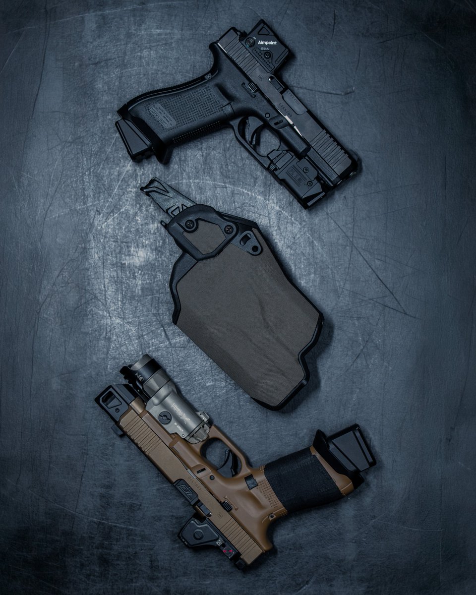 Blade_Tech's tweet photo. VALOR® DUTY HOLSTER

Your setup shouldn't be limited by your holster.

Full-size pistols, compensators, closed emitter optics, full-size weapon lights, or compact lights like the new @OlightTactical PL X GL. VALOR® is designed around compatibility, giving you more freedom to build your setup the way you want.

link in bio
https://t.co/LwIfVBn9K7
#ValorDutyHolster #CarryConfident #BladeTech #DutyHolster #VALOR #2A #DutyGear #PoliceGear #LawEnforcement #MadeInUSA #TacticalGear