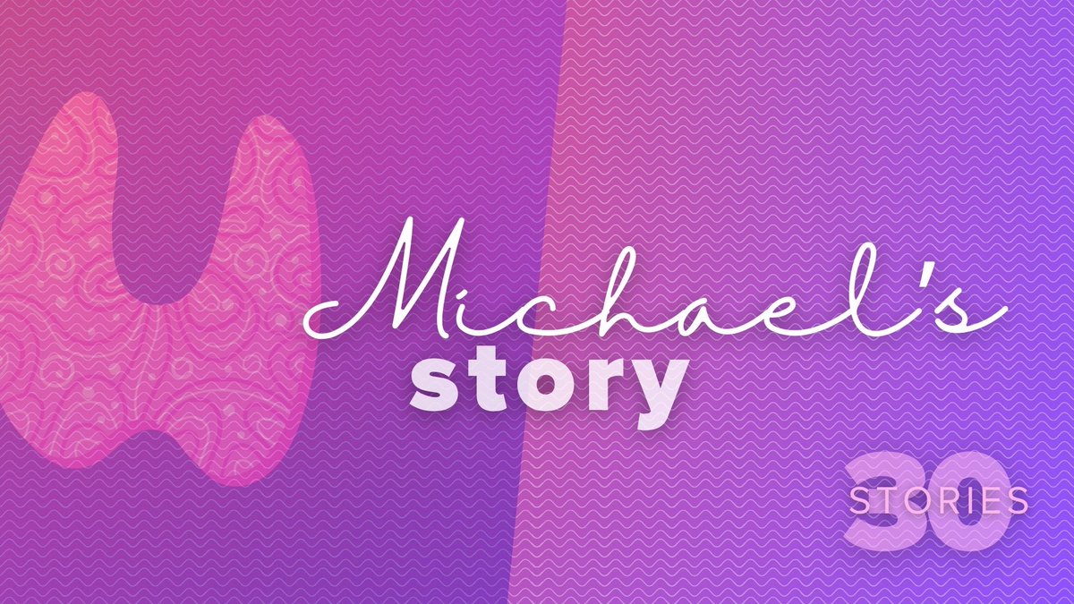 THANCGuide's tweet photo. 📍A tiny “blip” on a scan led Michael from a terrifying misdiagnosis to early treatment and five years cancer-free. Read his story 👉 https://t.co/PdF2cLHVzf
#30Stories shares hope from survivors. #ThyroidCancer https://t.co/p3oRypA0dp