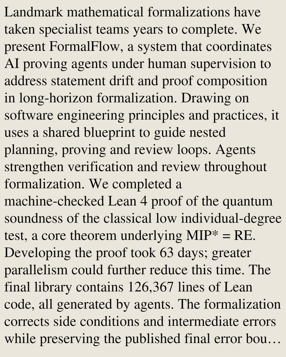 Long-horizon autoformalization of a core theorem underlying MIP* = RE ...