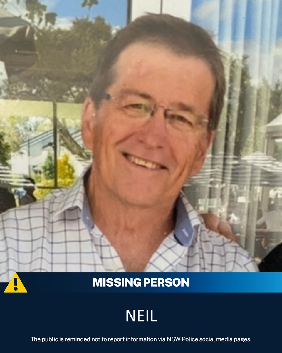 nswpolice's tweet photo. Can you help us find Neil?
MORE INFORMATION ➡️ https://t.co/2VLjNzVfnY https://t.co/nC9oQ9D42i