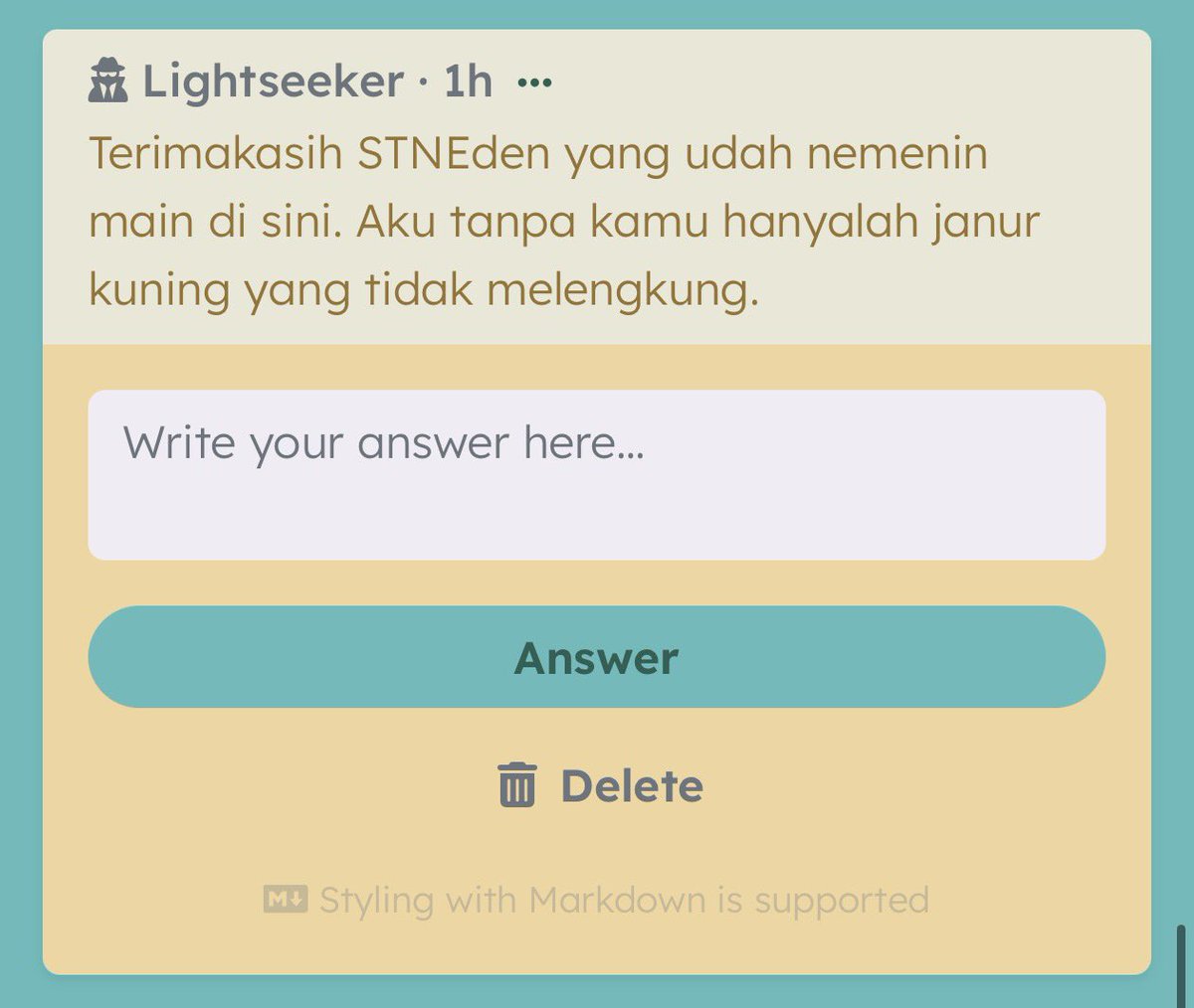 MagoPopBase's tweet photo. Ya Tuhan.. Ini ada mahakarya buat SEMPAK TELES lagi yaa.. Luar biasa..

Terus ada juga buat Eden, makasih udah nemenin yaaa katanyaa.

Dan masih ada lagi sender yang mau dungeon.. Hmmmmm. Udah habis ya dik, keluar dik.. https://t.co/FNJ3vGKaAr