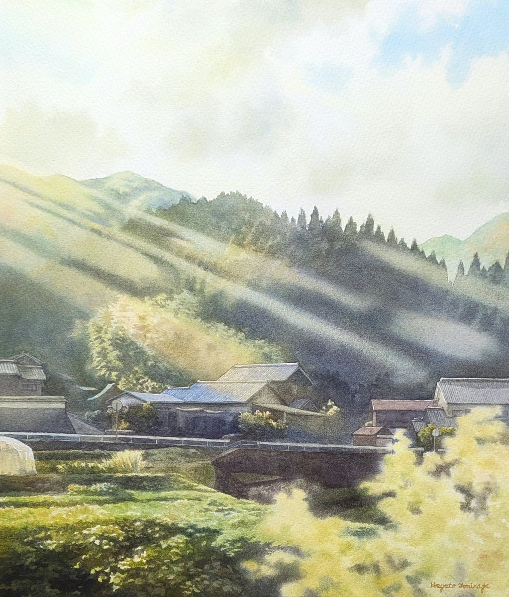 tommynaga7's tweet photo. 透明水彩で描く光差す景色
#水彩画 #風景画 https://t.co/jJqjcl4jAq