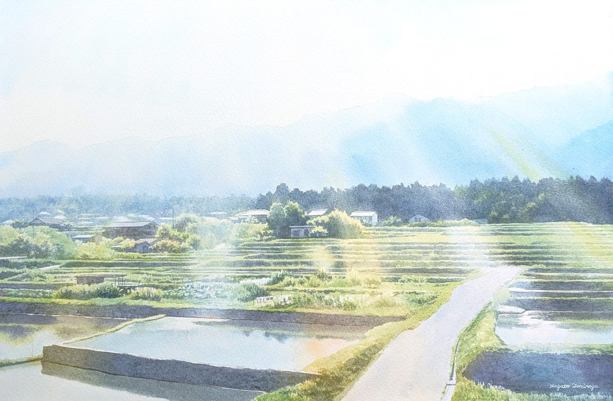 tommynaga7's tweet photo. 透明水彩で描く光差す景色
#水彩画 #風景画 https://t.co/jJqjcl4jAq