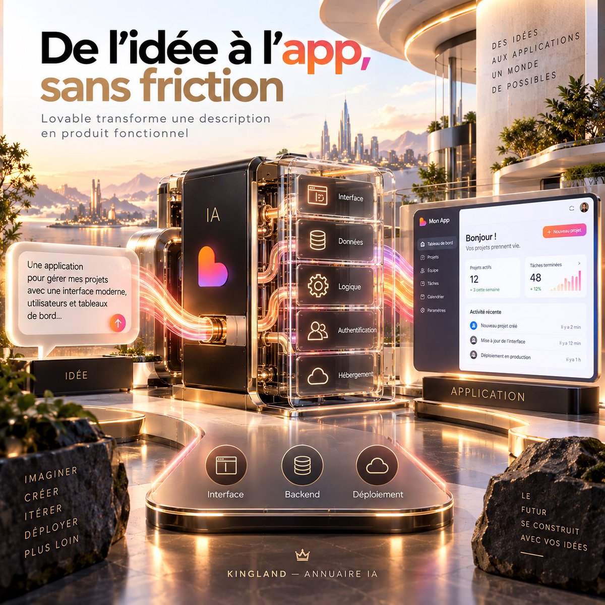 KingLandfr's tweet photo. Et si le vrai raccourci du dĂ©veloppement nâĂ©tait pas dâĂ©crire moins de code⊠mais de rĂ©duire la distance entre une idĂ©e et un produit utilisable ?
#KingLand #IA #AnnuaireIA #Lovable #NoCode #AppBuilder #Productivité
CrĂ©er une application reste souvent un exercice de traduction : transformer une intention en interface, puis en logique, en base de donnĂ©es, en authentification, en hĂ©bergement, avant mĂȘme de pouvoir tester quelque chose de concret.
@Lovable cherche prĂ©cisĂ©ment Ă compresser cette chaĂźne. On dĂ©crit une application en langage naturel, puis la plateforme construit une base fonctionnelle que lâon peut affiner par conversation ou directement dans le code. Lâobjectif nâest plus seulement de prototyper vite, mais dâaboutir Ă un produit rĂ©ellement exploitable avec interface, donnĂ©es, logique et dĂ©ploiement.
âš Explorer Lovable sur KingLand :
https://t.co/UEdyxYXOFI
Ce qui mâintĂ©resse ici nâest pas seulement la gĂ©nĂ©ration automatique. Câest le dĂ©placement du rĂŽle du crĂ©ateur : on passe progressivement de « comment construire chaque Ă©cran ? » à « quel produit voulons-nous rĂ©ellement obtenir ? ».
Cette abstraction peut rendre le dĂ©veloppement plus accessible, mais elle impose aussi une nouvelle discipline. Plus lâoutil masque la complexitĂ©, plus il devient important de comprendre ce qui est gĂ©nĂ©rĂ©, de tester les parcours, de contrĂŽler les donnĂ©es et de garder une vraie capacitĂ© dâarbitrage technique.
đ Insight stratĂ©gique : rĂ©duire la friction entre idĂ©e et exĂ©cution permet de tester plus vite la valeur rĂ©elle dâun concept.
đ€ Insight technologique : lâintĂ©gration du frontend, du backend, de lâauthentification et de lâhĂ©bergement transforme le prompt en vĂ©ritable point de dĂ©part produit.
đĄ Insight humain : le gain le plus prĂ©cieux nâest peut-ĂȘtre pas le temps Ă©conomisĂ©, mais lâĂ©nergie mentale libĂ©rĂ©e pour rĂ©flĂ©chir Ă lâusage.
Câest exactement le type dâoutil que KingLand cherche Ă mettre en lumiĂšre : non pas parce quâil promet de « remplacer le dĂ©veloppement », mais parce quâil change lâendroit oĂč se situe lâeffort.
Vous dĂ©veloppez vous aussi une application ou un outil IA utile ? Vous pouvez le proposer Ă lâannuaire KingLand :
https://t.co/2pmqnViC8n
Ă mesure que les outils deviennent capables de construire, notre avantage humain se dĂ©place vers la qualitĂ© de lâintention, du jugement et du produit que nous dĂ©cidons de crĂ©er.