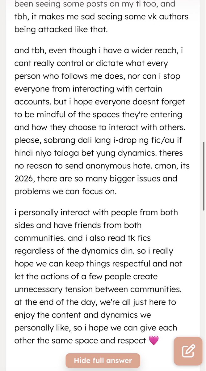 safespacekv's tweet photo. hi ate c! sorry for bothering u with this, but with your wide reach of kv followers, can u pls help them to stop bothering … — hi! i understand where you're coming from, and i agree that everyone should be respectful of each other's spaces and boundar… https://t.co/E13WcO0obj https://t.co/EL6G09NUw1