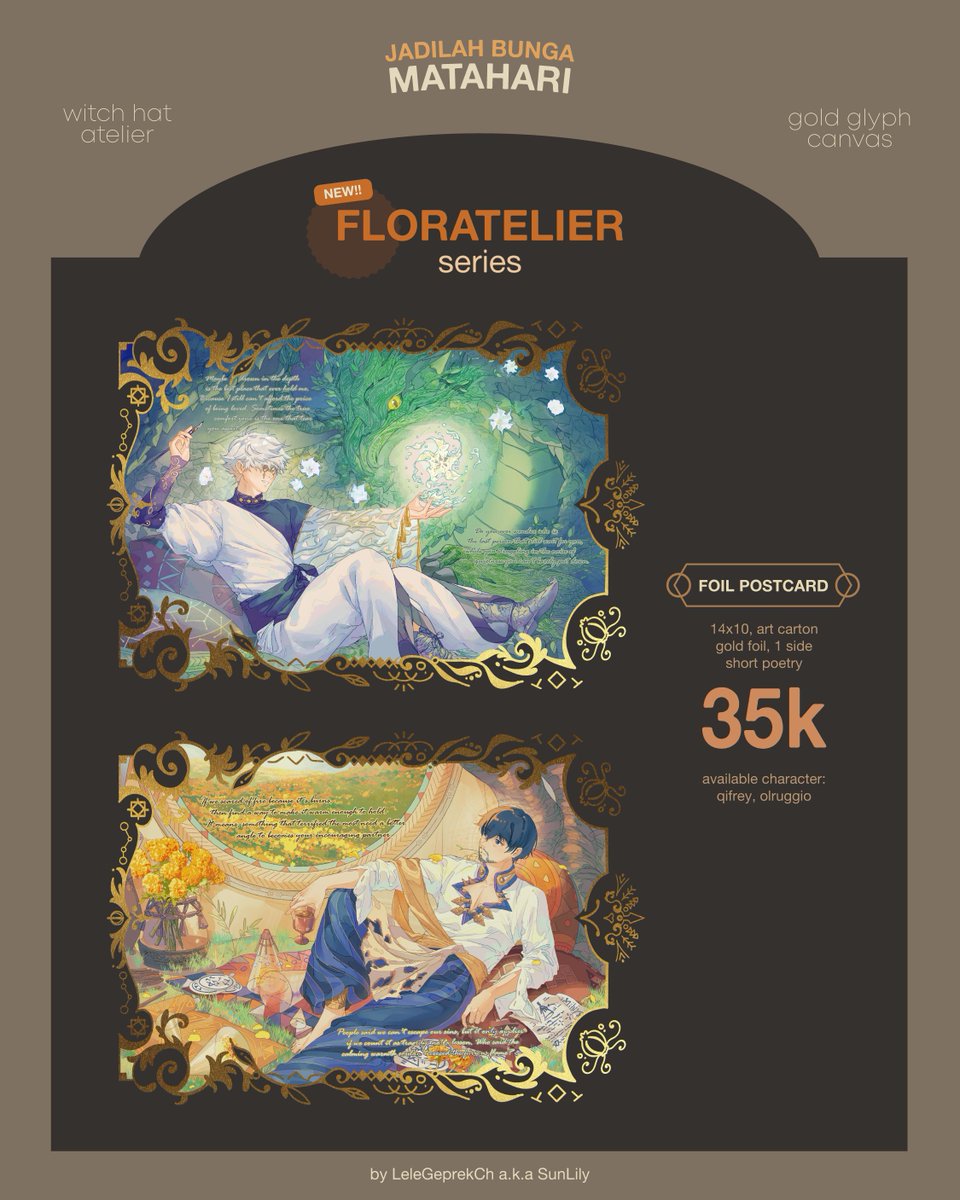 LeleGeprekCh's tweet photo. (1/4) [💖&📷 greatly appreciated!] 

2nd batch #CF23 #Comifuro23 catalogue is here!  Available for pick-up ots and mail order!

🕰️PO time: 21 Sep - 24 Sep 
🌻Circle number: M-30a both days
🌟Witch Hat Atelier
🌠31 OCT-1 NOV ICE BSD, Indonesia 
💵BCA and Qris, price in IDR

⚠️LINK FOR THOSE WHO JOIN 1ST BATCH
https://t.co/Iryzf1amrY

⚠️Link for new customer
https://t.co/BJYqcjjUtR

🧺INTL by Ko-fi soon!