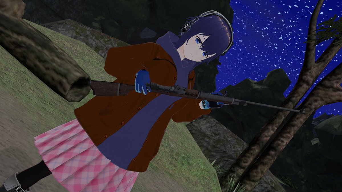 wakerord's tweet photo. #TMGCorp 氏の狙撃銃をサヤカに装備させてみた。
……いやこれ絶対想定されてた使い方と違うな？？ https://t.co/XWo6fqpsOJ