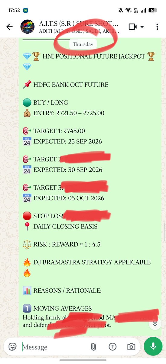 AITSSURESHOT's tweet photo. 🏆 HNI POSITIONAL WINNER # 19 🏆  

🐬 HNI SPECIAL #OCTOBER 💸  

🚀 HDFCBANK FUTURES  

💸 ENTRY : ₹ 721  
📈 HIGH MADE : ₹ 746+

🎯 FIRST TARGET HIT ✅  

📦 LOT SIZE : 650  
💰 PROFIT BOOKED : ₹16,250 PER LOT 

#HDFCBank #FuturesTrading #StockMarketIndia https://t.co/8aXCFcrCKR
