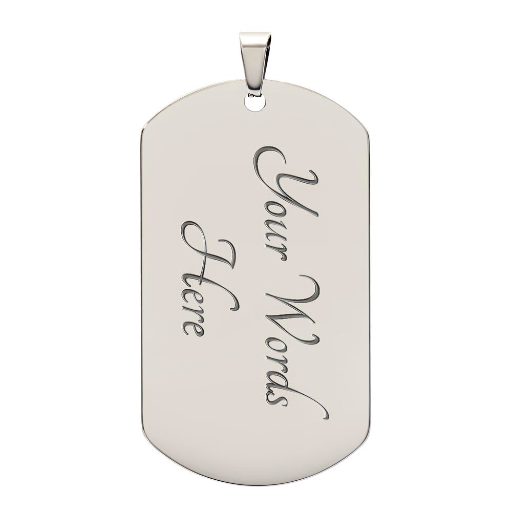 roonoslloyd's tweet photo. Wear a daily reminder: the "Believe In Yourself" dog tag necklace—surgical steel, optional 18k gold finish, handcrafted in the U.S. for subtle, confident style. Personalize yours for a quietly intentional look. #Jewelry #Necklace Tap the link in bio. https://t.co/ugXO7uwSR9