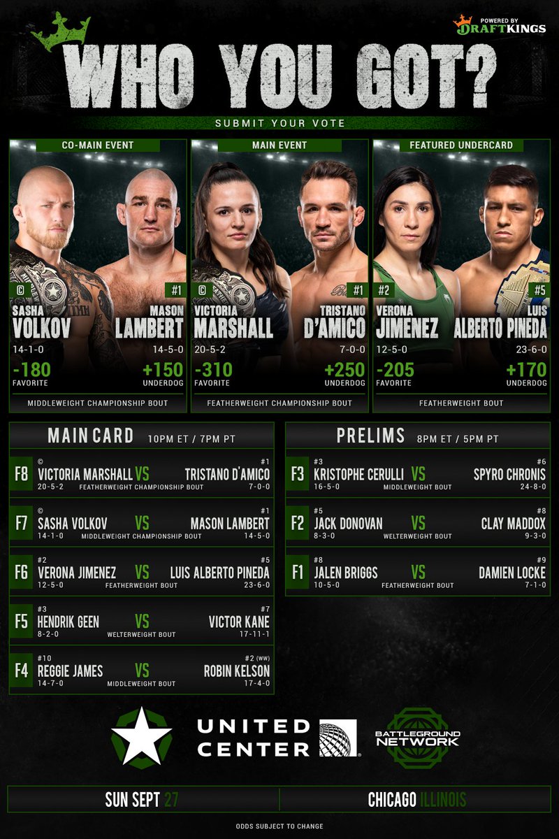 Union_GP's tweet photo. 🤜 IT'S FIGHT WEEK! 🤛

The pound-for-pound best in the world.
The hometown hero.
A family legacy.
The ultimate underdog.

We celebrate 8 years of Union GP this weekend in Chicago!

Let us know 𝗪𝗵𝗼 𝗬𝗼𝘂 𝗚𝗼𝘁 in the poll thread below! 👇

#UGP78 | 🇺🇸 https://t.co/DwInGthRKT