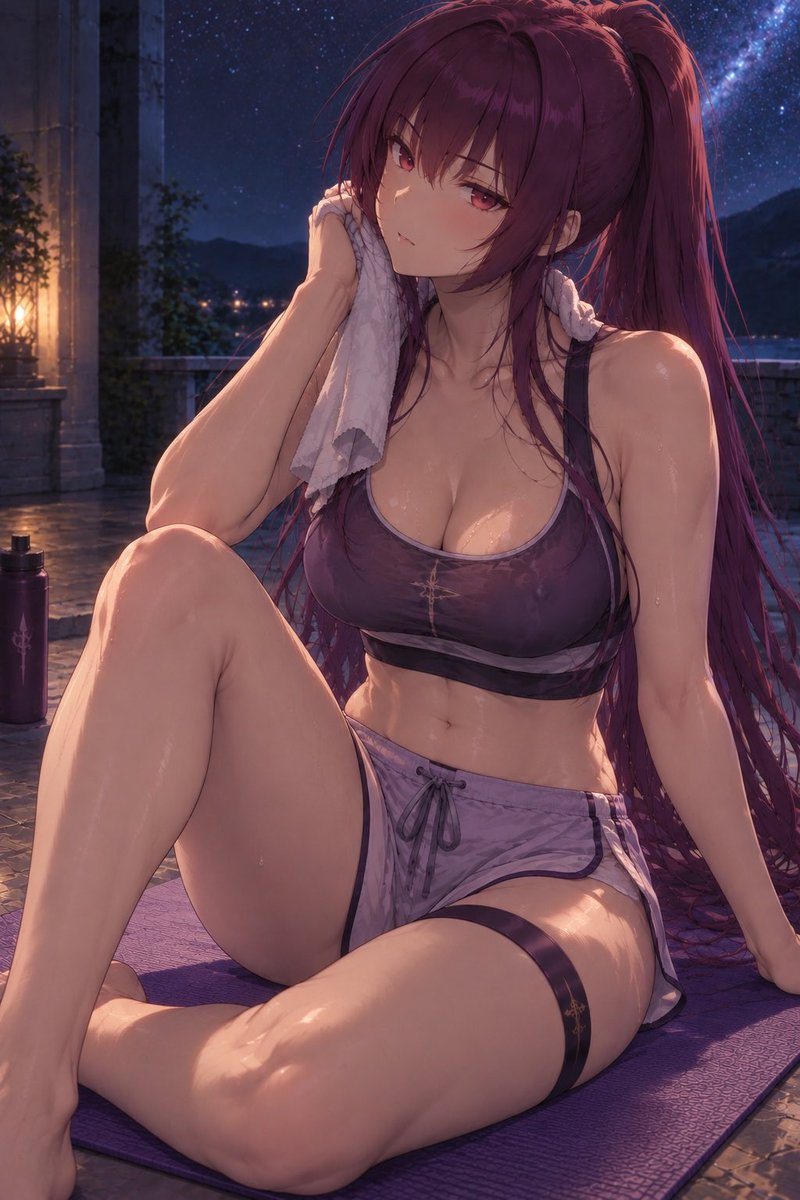 FGO__sukasaha's tweet photo. スカサハ「腹筋が割れてる女は嫌いか？」 https://t.co/tVPOxTQtTY