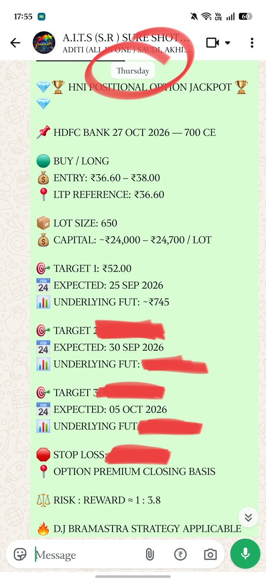 AITSSURESHOT's tweet photo. 🏆 HNI POSITIONAL WINNER # 20 🏆  

🐬 HNI SPECIAL #OCTOBER 💸  

🚀 HDFCBANK 700 CE  

💸 ENTRY : ₹ 36  
📈 HIGH MADE : ₹ 50+

📦 LOT SIZE : 650  
💰 PROFIT BOOKED : ₹9,100 PER LOT 

#HDFCBank #OptionsTrading #StockMarketIndia #PositionalTrading #OptionBuying #ProfitBooked https://t.co/HDKCWybjm3