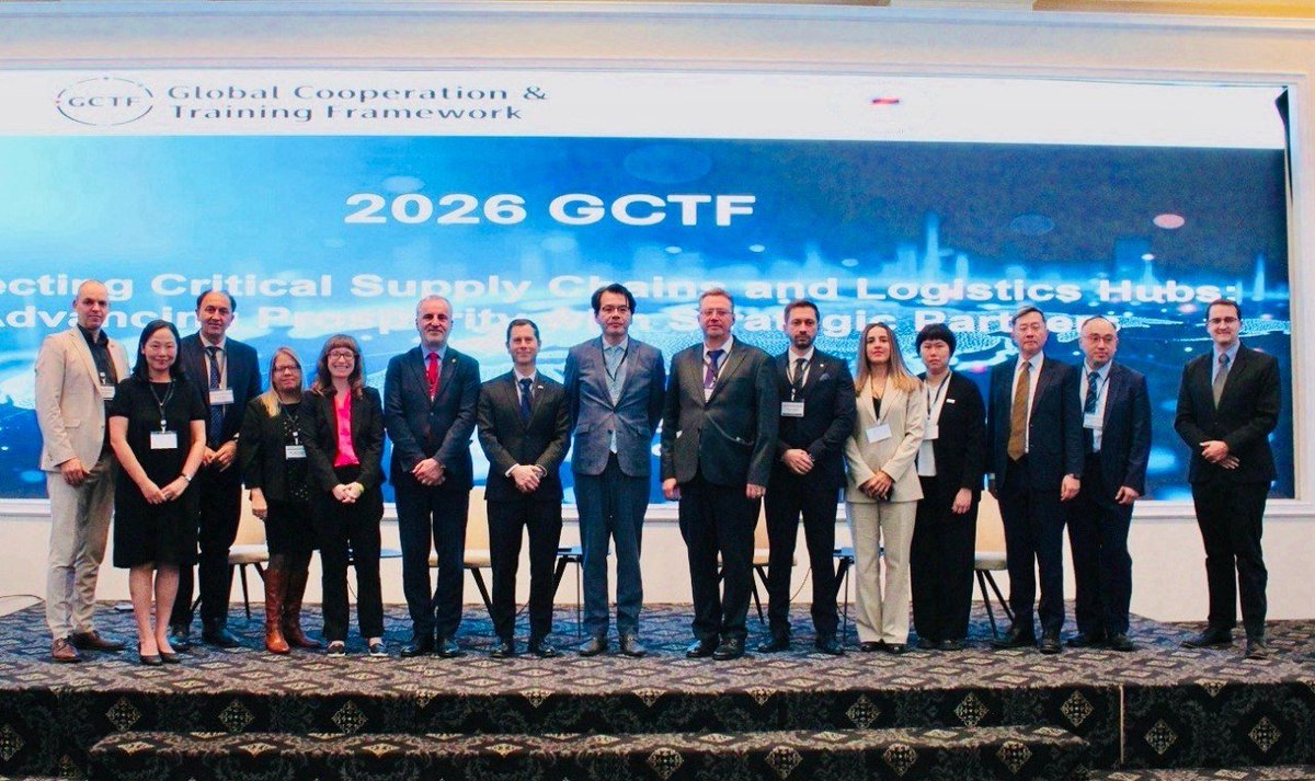 MOFA_Taiwan's tweet photo. #GCTF has arrived in #Kosovo🇽🇰! For the first time, #Taiwan🇹🇼, the #US🇺🇸 &amp; Kosovo convened experts in Prishtina to explore Kosovo’s potential as a regional logistics hub &amp; how trusted partnerships can strengthen global supply-chain resilience. https://t.co/hmyUtRthsH
