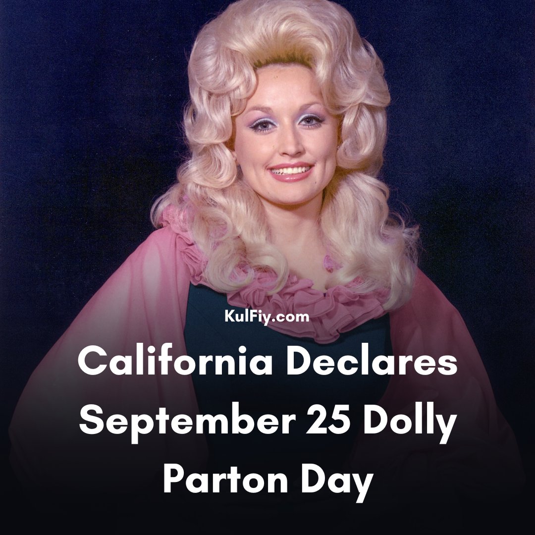 Kulfiydotcom's tweet photo. California Declares Dolly Parton Day

California has officially made September 25 Dolly Parton Day, honoring the country legend and her remarkable legacy.

#DollyParton #California #KulFiy

Dolly Parton, KulFiy https://t.co/GesIRkcvve