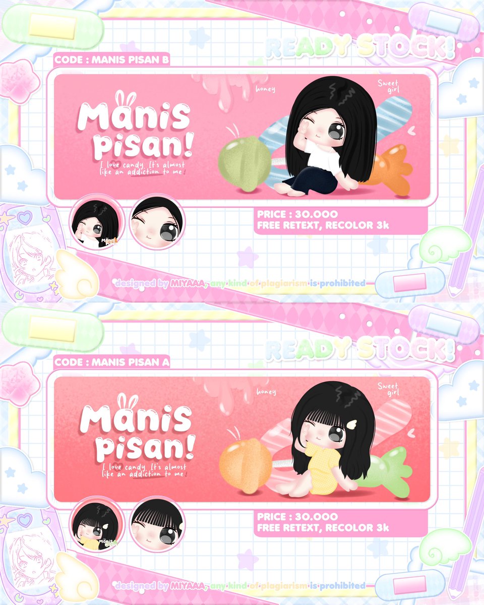 ibunnles's tweet photo. 🍡 ➤ bantu rt bolee? makacii__^

Ი𐑼 :  こんにちは！  𓂅  8   layout   chibi   ready   stock   ⊹   free  retext   dan  bisa   resize   wabis   +2k    🥣  bisa   jemput   di   dm  /  teleku   iaaa   < https://t.co/IlICDM5D2Y >   yuk   jajan!   🐰   sekarank  ୨

 #bealanja https://t.co/KdiAUKW5XJ