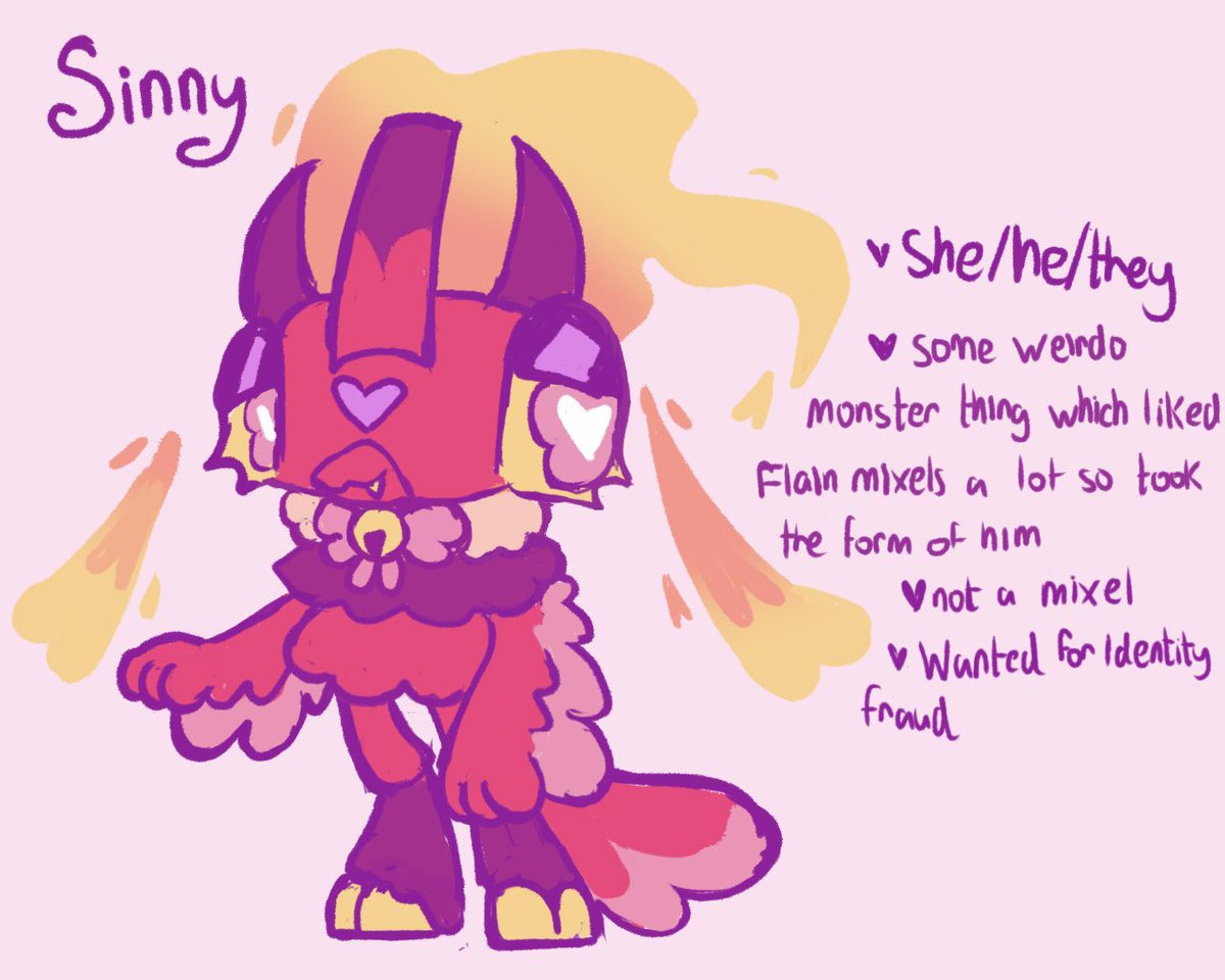 TiaDoesStuffX3's tweet photo. Screw it. Flain kinsona beacuse im bored 
#mixels https://t.co/ZGAP6oFogG