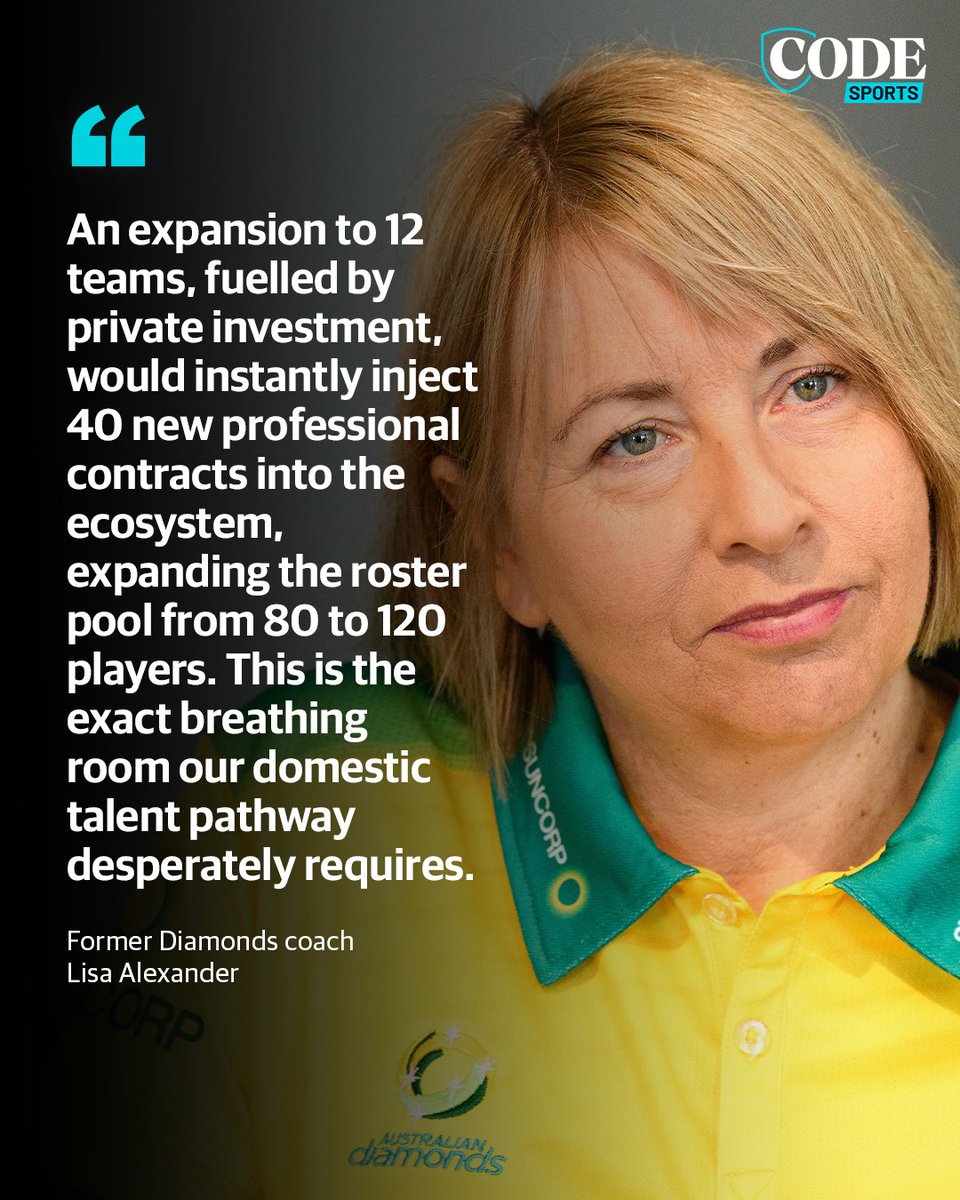 CodeNetball's tweet photo. Lisa Alexander believes expanding the competition to 12 teams is the way forward for Super Netball. 

But where do these teams go? 

The economic, demographic, and historical data writes a clear blueprint across four distinct areas. 

READ ➡️ https://t.co/OU58XIOT3m https://t.co/zxUzLLCy2k