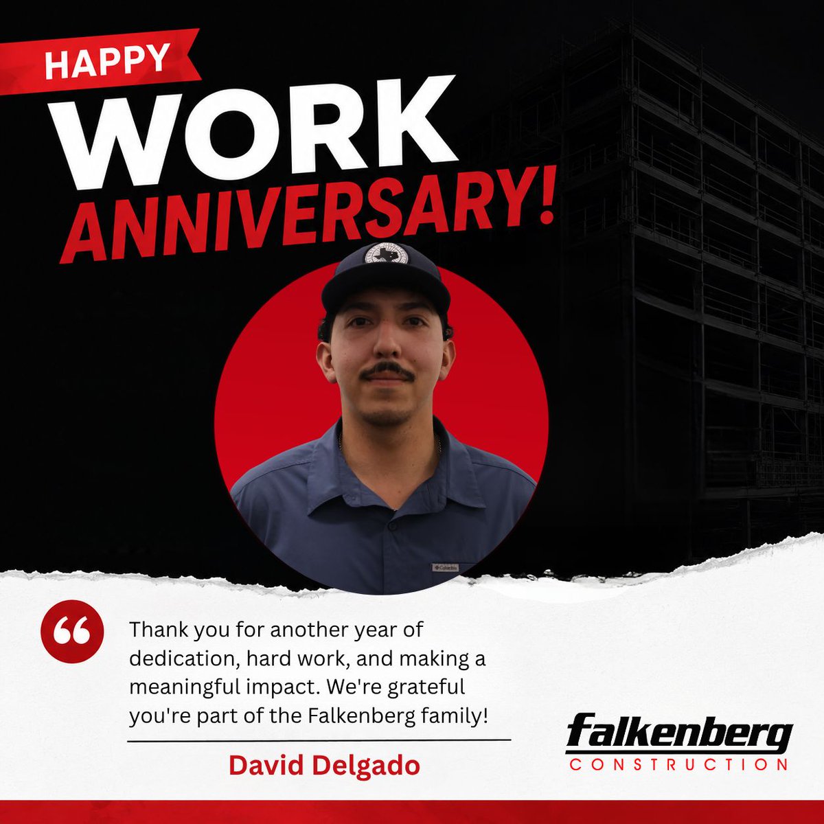 FalkenbergCon's tweet photo. Great projects are built by great people.

This week, we're recognizing the team member celebrating a work anniversary at Falkenberg Construction. Thank you for your hard work, professionalism, and dedication to serving our clients and supporting our team.

Congratulations! https://t.co/xv1psgdYdy