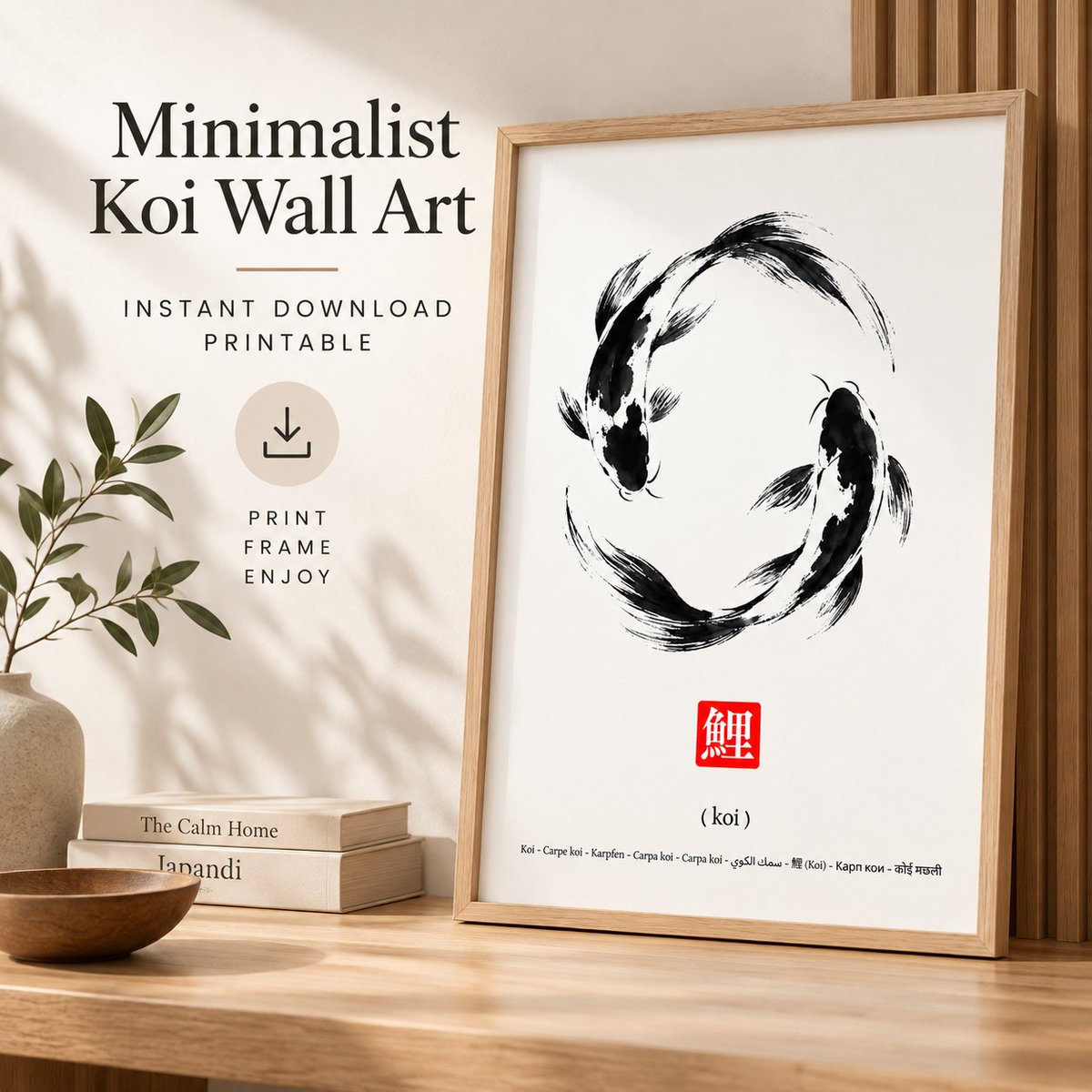 printsartstudio's tweet photo. A little calm for your walls. 🖤

Minimalist koi wall art inspired by Japanese brushwork and Japandi design—available as an instant digital download to print and frame at home.

https://t.co/gXhbI1407k

#KoiArt #JapandiDecor #PrintableWallArt https://t.co/jCnkVUFjQH