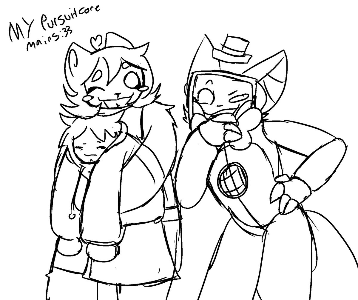 Neokattz's tweet photo. quick lil doodle of all my mains in pursuitcore, suprised I didn't do this earlier
i am the supportling
#pursuitcore https://t.co/nw7CnsorWn