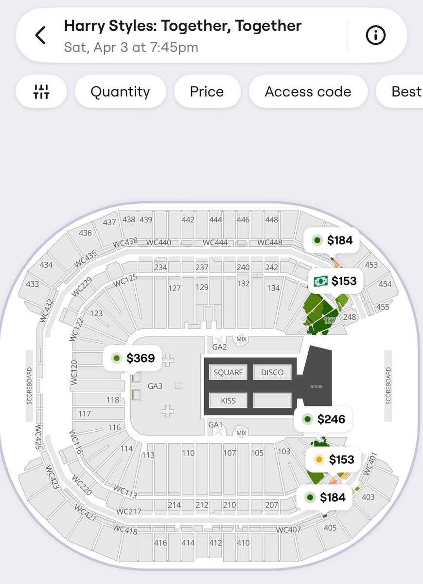TogetherInAZ's tweet photo. Current ticket availability for Harry Styles in Phoenix 

Both shows have yet to fully sell out, with obstructed / partial view seats still available 

#TogetherInAZ https://t.co/BxNZQvWhmb