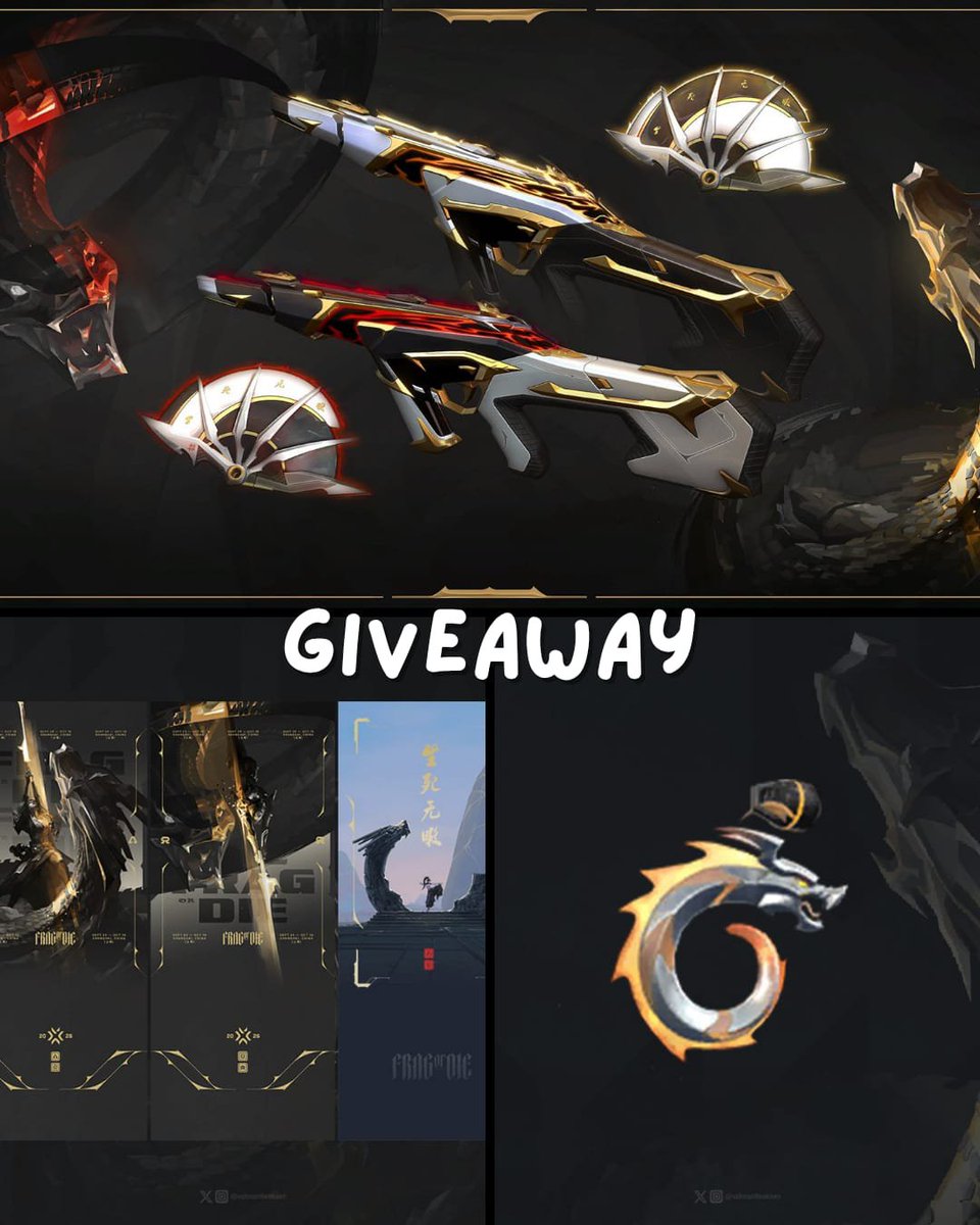 dragonhuntersof's tweet photo. 🎁 SORTEO 'CHAMPIONS 2026 BUNDLE' 🎁

Para participar:
✅ Repost + Like
✅ Follow Twitter &amp; Instagram 
@RudnezOfficial y @dragonhuntersof
✅ Mencionar a 2 amigos

Acaba 4 de Octubre ⏰ Para todo el mundo
Los ganadores se dan en directo Twitch: Rudnez #VALORANT https://t.co/hWPN6gVijQ