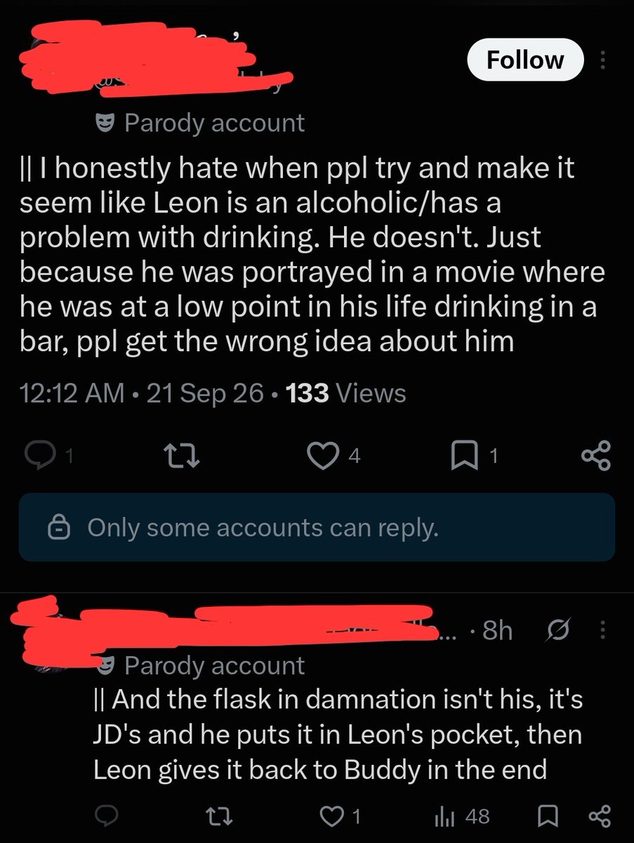 bio1izard's tweet photo. Censoring and not qrting cuz I don't wanna start shit but twt recommend this post to me and it annoyed me. Leon has ALWAYS been implied to be an alcoholic since the og RE2. His original reason for missing his first shift was because he had a hangover. He invites people he meets- https://t.co/LzuDacl7eP