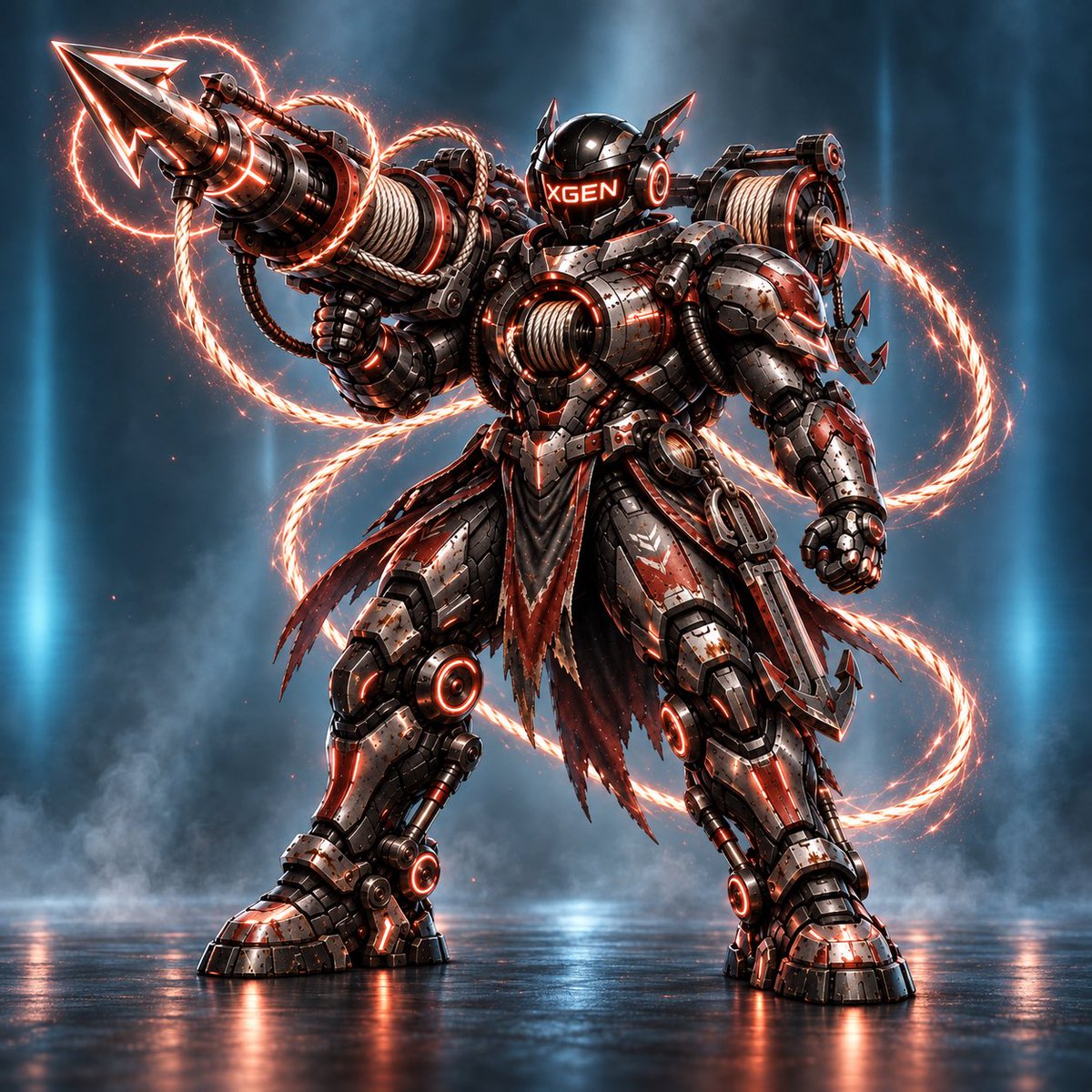 XGENsamurai's tweet photo. XGEN Grappler has been claimed. ⚙️🔥

You don’t outrun this one.
You get reeled in.

Another 1/1 Warrior locked into the BattleGrounds roster.

#XGEN #ArtVybe #Solana https://t.co/WsmWy3b5gT
