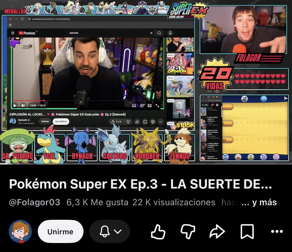 Rogermartismo's tweet photo. Me tiene llorando que Folagor ni siquiera esté suscrito al canal de Xamork. Villano en todos los sentidos. https://t.co/wvVDFCYI7h
