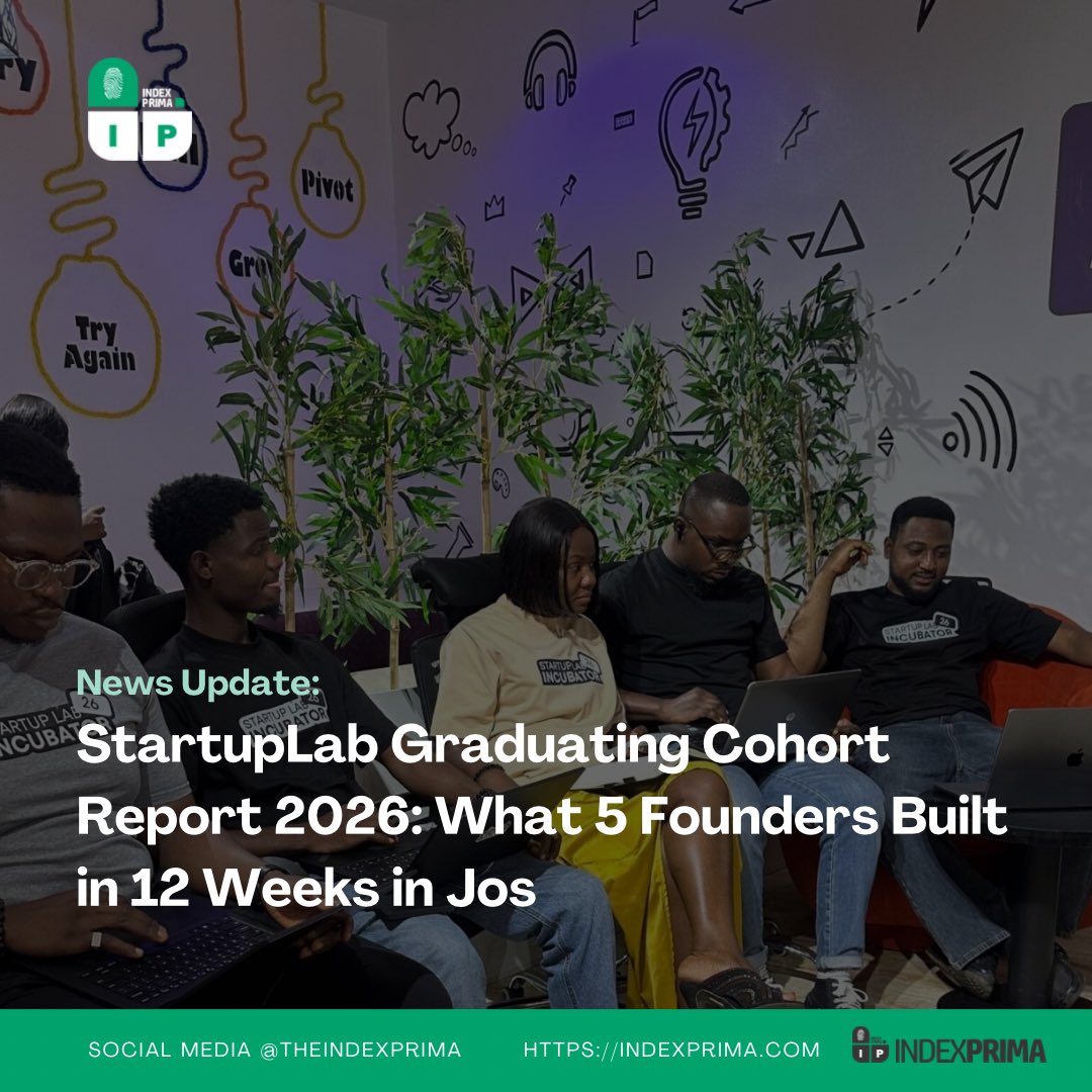 theIndexPrima's tweet photo. #StartupLab in Jos, Plateau State, has graduated its inaugural incubator cohort, graduating 5 early-stage founders building across accounting, micro-savings digitization, legaltech, and service booking.

Full cohort breakdown &amp; startup highlights: 👇
https://t.co/o8kGTdq7Bs https://t.co/7ViGHv9k5C